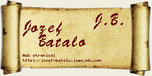 Jožef Batalo vizit kartica